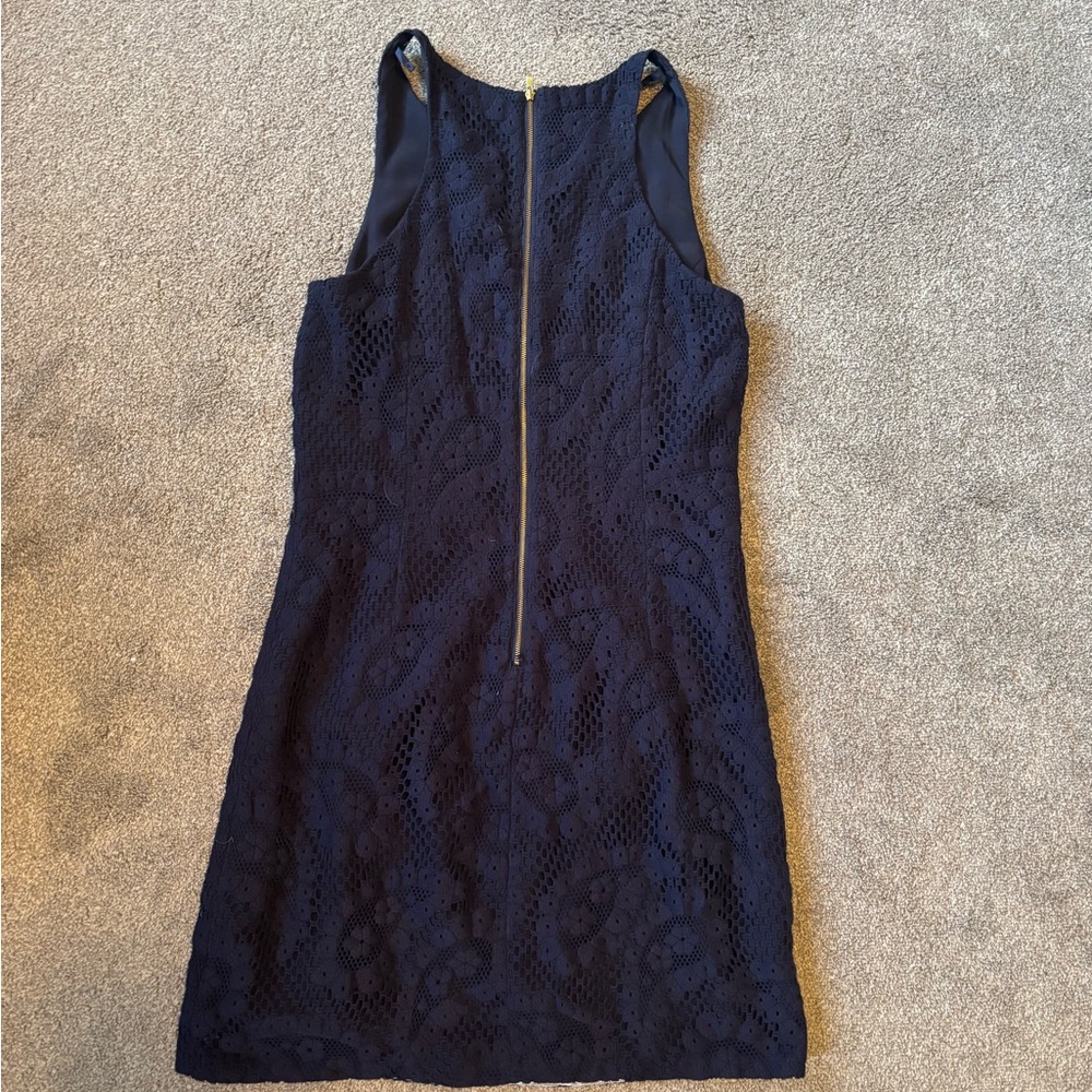 Lily Pulitzer Augusta Lace Shift dress - Size 10 - Navy - Picture 4 of 4